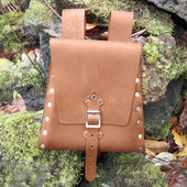 Stredoveká trpasličia elfská opasková taška, renesančná kožená taška na boky, steampunk fantasy kabelka pre larp, vikingská keltská cosplay taška