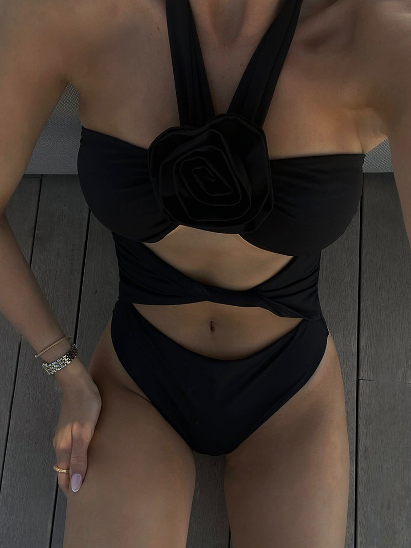 Seksi ženski jednodijelni kupaći kostimi 2023. Ženski kupaći kostimi Monokini s halterima, kupaći kostim visokog struka Brazilski kupaći kostim Odjeća za plažu