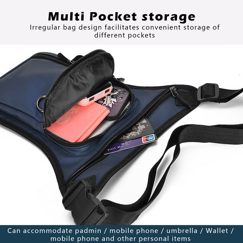 Vízálló lábszárú deréktáskák Hordozható Molle vállas derékcsomag Vicces kültéri túrázás motorkerékpár deréktáska lábtáska