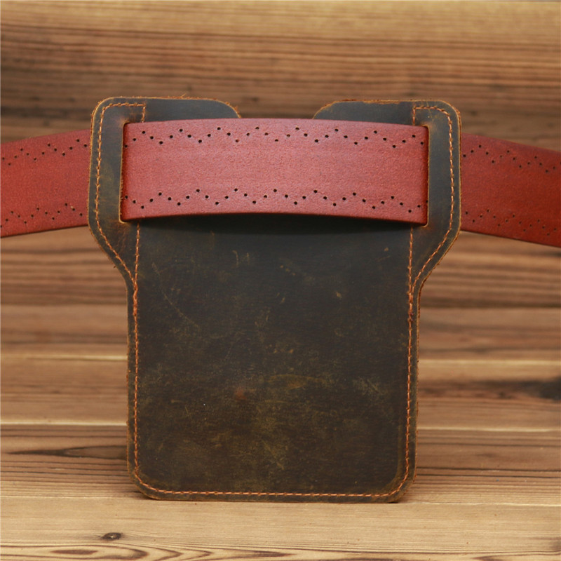 Ľadvinka, pánska kožená slučka na opasok, ľadvinky, bedrový pás pre mužov, puzdro na mobilný telefón, zapaľovač cigariet, vonkajšie puzdro na náradie