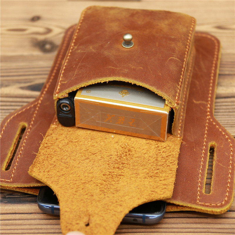Ľadvinka, pánska kožená slučka na opasok, ľadvinky, bedrový pás pre mužov, puzdro na mobilný telefón, zapaľovač cigariet, vonkajšie puzdro na náradie