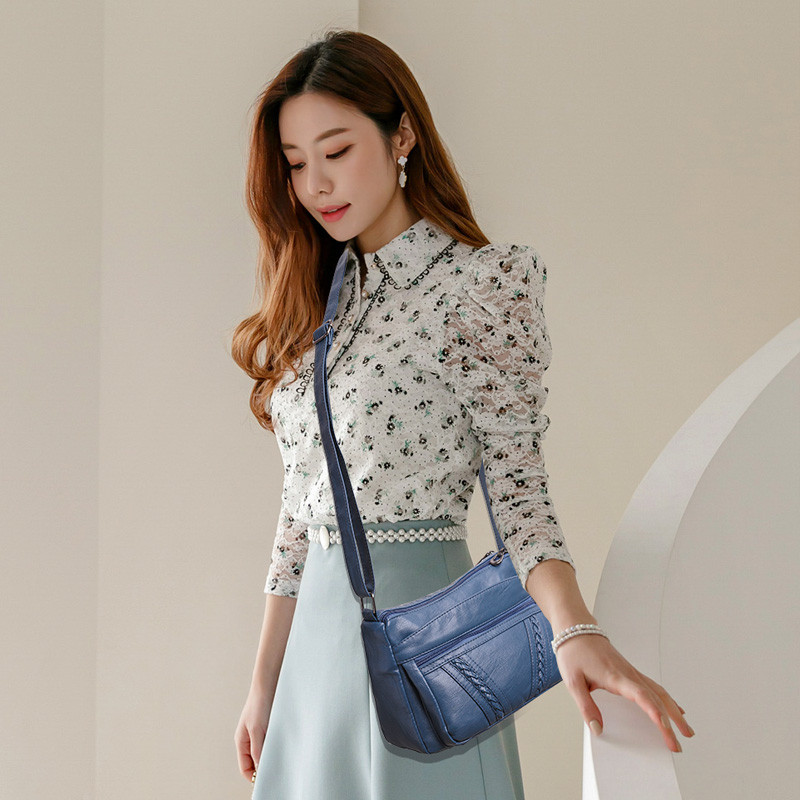 Annmouler Brand Design Γυναικεία Τσάντα ώμου Pu Δερμάτινη τσάντα χιαστί Vintage γυναικεία τσάντα Μαλακές τσέπες Γυναικεία τσάντα Bolsa Feminina