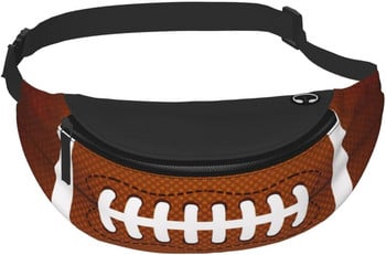 American Football Fanny Packs Πακέτο μέσης ταξιδιού για ενήλικες Τσάντα χιαστί Τσάντα ζώνης τσέπης με ρυθμιζόμενο λουράκι για αθλήματα