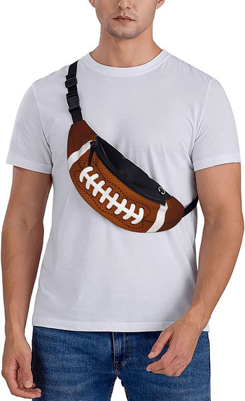 Пътнически раници за американски футбол Пътна чанта за кръста за възрастни Чанта през рамо Чанта с джоб за колан с регулируема презрамка за спорт