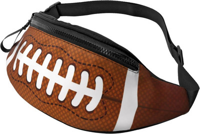 American Football Fanny Packs Πακέτο μέσης ταξιδιού για ενήλικες Τσάντα χιαστί Τσάντα ζώνης τσέπης με ρυθμιζόμενο λουράκι για αθλήματα