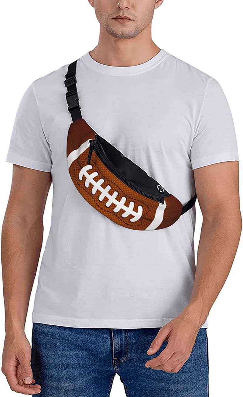 American Football Fanny Packs Πακέτο μέσης ταξιδιού για ενήλικες Τσάντα χιαστί Τσάντα ζώνης τσέπης με ρυθμιζόμενο λουράκι για αθλήματα