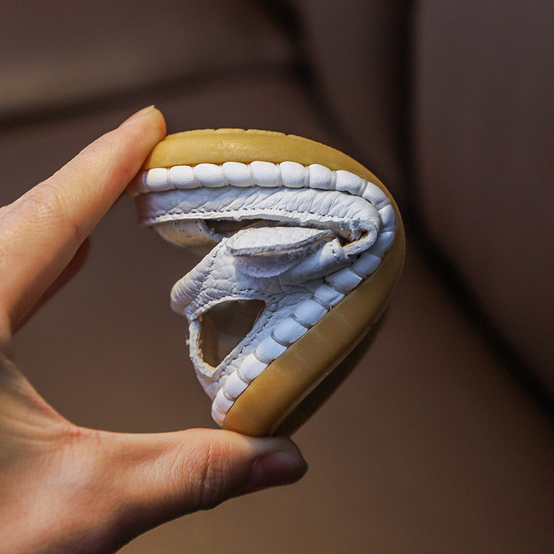 Καλοκαιρινά νέα βρεφικά σανδάλια 0-3 χρονών Παπούτσια για νήπια Μαλακή σόλα Γυναικεία Βρεφικά Γνήσια Δερμάτινα Αναπνέοντα Παπούτσια Παραλίας