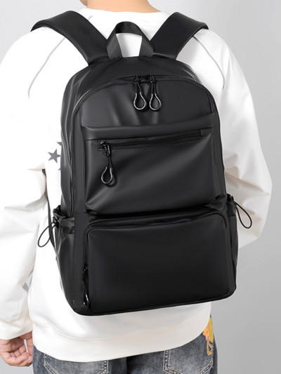 Muški ruksak od 14 inča od poliestera Putovanje Putovanje na posao i posao s dvostrukim leđima, slobodno vrijeme Torba za računalo otporna na prskanje, modni trend, studentska školska torba