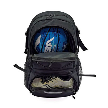 Баскетболна раница Голяма спортна чанта с отделен държач за топка и отделение за обувки, най-добра за баскетбол, футбол, Voll рюкзак