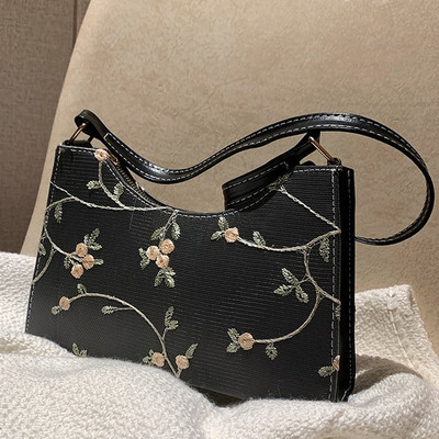Γυναικεία τσάντα ώμου καλοκαιρινής δαντέλας με λουλούδια 2023 Τσάντες μασχάλης από μαλακό PU Τσάντες παραλίας Ταξιδιωτική τσάντα για κορίτσια Μικρή τσάντα