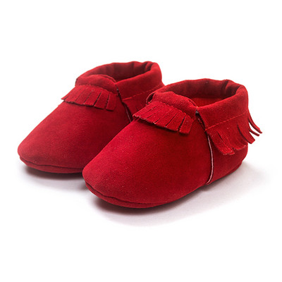 Pantofi pentru bebeluși Nou-născut Sugar Băiat Fată First Walker Suedu Bumbac Talpă Prințesă Fringe Toddler Patuț Mocasini casual