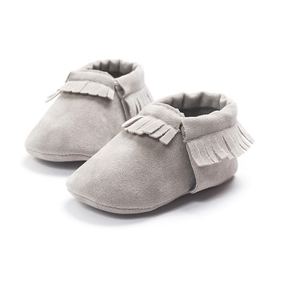 Pantofi pentru bebeluși Nou-născut Sugar Băiat Fată First Walker Suedu Bumbac Talpă Prințesă Fringe Toddler Patuț Mocasini casual