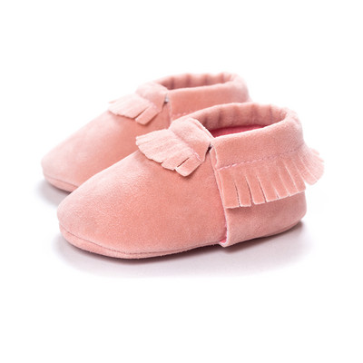 Pantofi pentru bebeluși Nou-născut Sugar Băiat Fată First Walker Suedu Bumbac Talpă Prințesă Fringe Toddler Patuț Mocasini casual