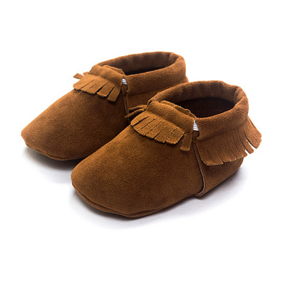 Pantofi pentru bebeluși Nou-născut Sugar Băiat Fată First Walker Suedu Bumbac Talpă Prințesă Fringe Toddler Patuț Mocasini casual