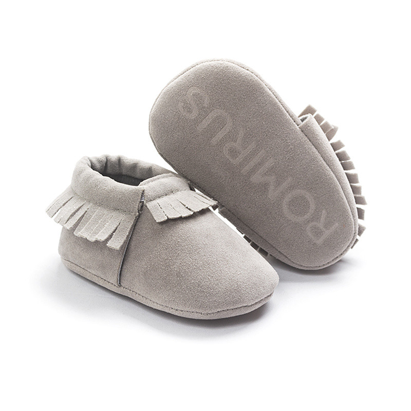 Pantofi pentru bebeluși Nou-născut Sugar Băiat Fată First Walker Suedu Bumbac Talpă Prințesă Fringe Toddler Patuț Mocasini casual