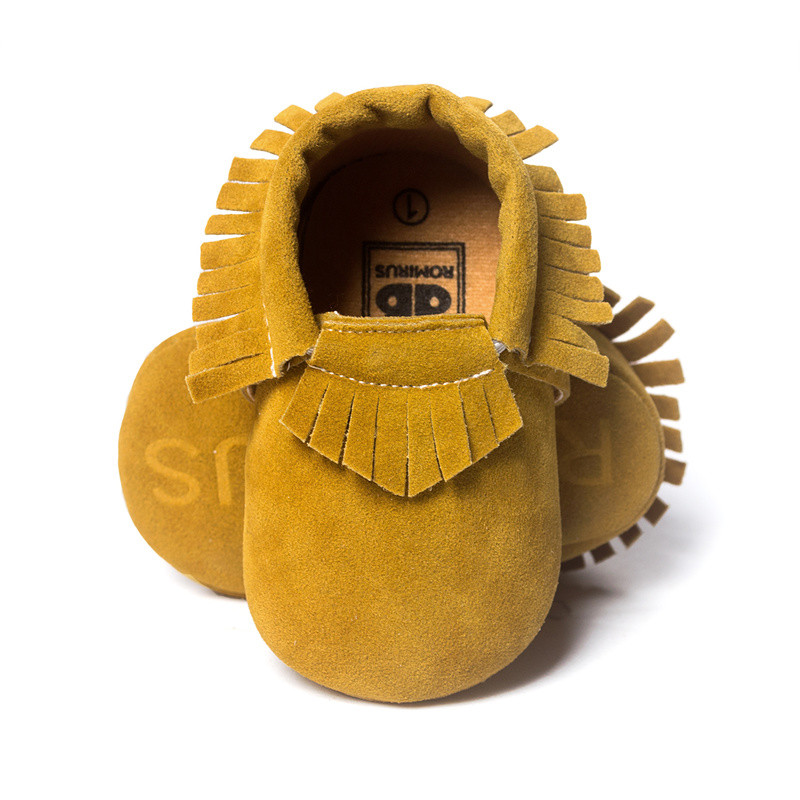 Pantofi pentru bebeluși Nou-născut Sugar Băiat Fată First Walker Suedu Bumbac Talpă Prințesă Fringe Toddler Patuț Mocasini casual