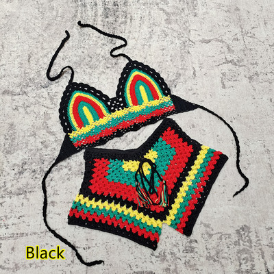 Para Praia 4 Χρώματα Πλεκτό Ψηλόμεσο Μαγιό 2023 Push Up Γυναικεία Μαγιό Σετ μπικίνι με βελονάκι Hollow Out Μαγιό μπικίνι