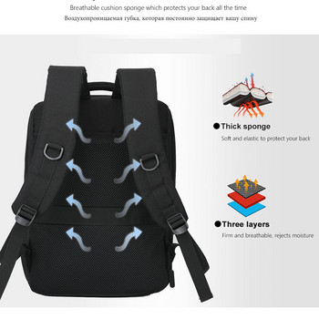 VORMOR 2023 Нова модна мъжка раница против крадци Дамска бизнес 15,6-инчова чанта за лаптоп Пътна чанта с USB зареждане