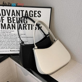 Γυναικεία τσάντα χειρός PU Δερμάτινη τσάντα μασχάλης μονόχρωμη τσάντα ώμου με Hasp γυναικεία τσάντα Commute Daily