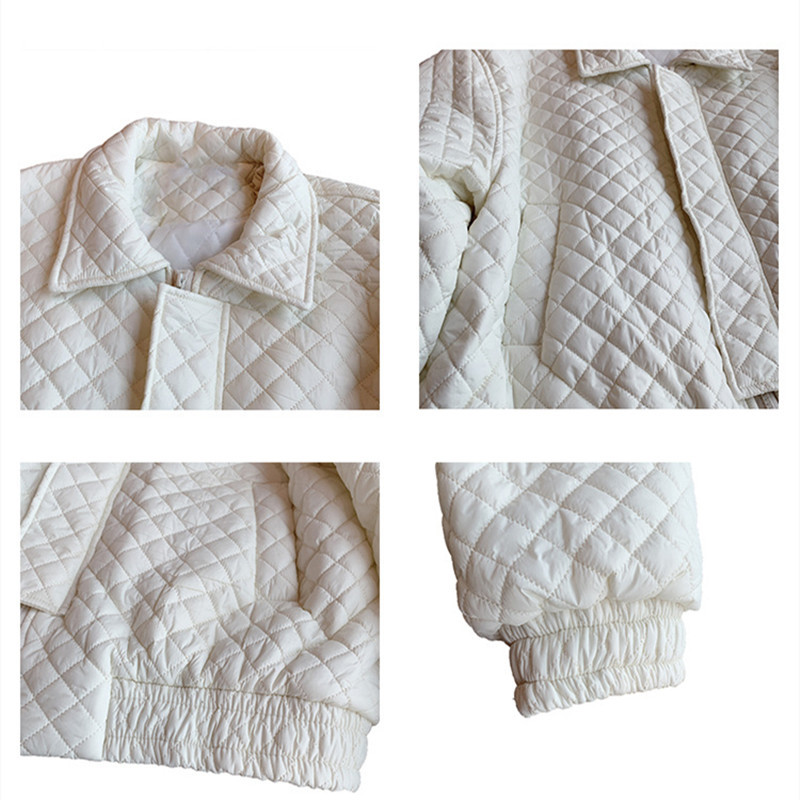 Jachetă de iarnă pentru bărbați, jachete căptușite îngroșate, cu rever, largi, scurtă, haină Argyle, jachetă bomber, îmbrăcăminte stradală pentru tineret, jachete pentru bărbați