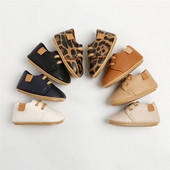 Βρεφικά παπούτσια Μαλακό δέρμα Αγόρι νεογέννητο βρέφος νήπιο Casual Comfor Βαμβακερή σόλα Αντιολισθητική First Walkers Crawl Crib μοκασίνια παπούτσια