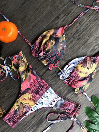 Sexy mikro bikiny 2023, dámske plavky, dámske rebrované bikiny, push-up, dámske plavky, brazílske plavky