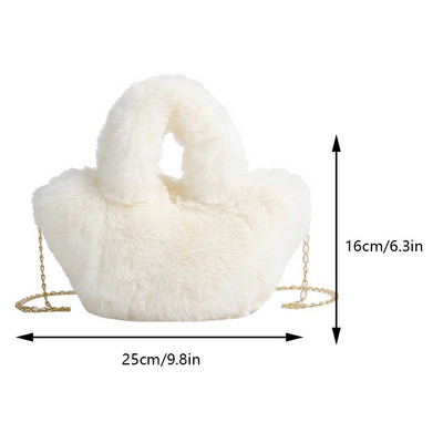 Γυναικεία τσάντα ώμου από βελούδινο ύφασμα Απαλή τσάντα τσάντα φόρμας Μικρή μόδα χνουδωτή γούνα χειμερινή τσάντα χιαστί Γυναικείες τσάντες σχεδιαστών