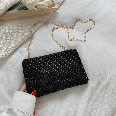 Ljeto 2023. Nova korejska ženska torbica Svjetlucava mala četvrtasta torba s vodenim dijamantom Trendy torba na jedno rame