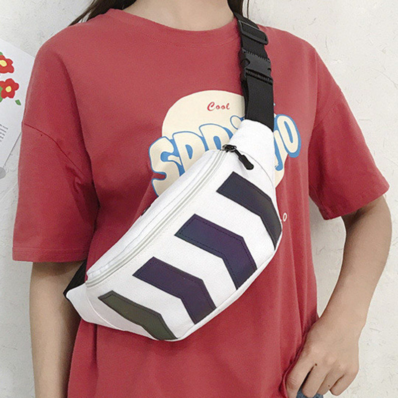 Μόδα τσάντα μέσης Μαύρο βέλος αντανακλαστική τσάντα μέσης για ζευγάρια Τσάντα μέσης Τσάντα μέσης ανδρική και γυναικεία τσάντα χιαστί τσάντα κινητού τηλεφώνου