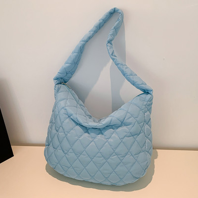 Νέες γυναικείες γυναικείες τσάντες μεγάλης χωρητικότητας Μαλακό καπιτονέ Γυναικείο τσαντάκι Hobo Ελαφρύ βαμβακερό κορίτσι υψηλής ποιότητας τσάντα ώμου ταξιδιού