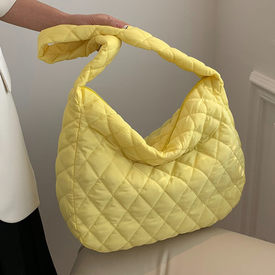 Νέες γυναικείες γυναικείες τσάντες μεγάλης χωρητικότητας Μαλακό καπιτονέ Γυναικείο τσαντάκι Hobo Ελαφρύ βαμβακερό κορίτσι υψηλής ποιότητας τσάντα ώμου ταξιδιού