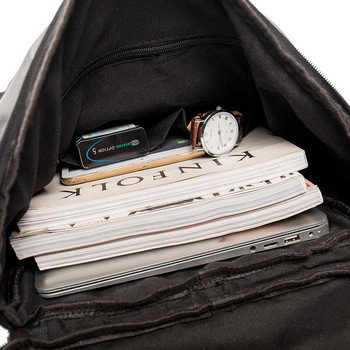 Πολυτελής επώνυμη δερμάτινη ανδρική τσάντα πλάτης νεανική τσάντα ταξιδιού μεγάλης χωρητικότητας Σχολική τσάντα φορητού υπολογιστή για αγόρι ανδρική επαγγελματική τσάντα ώμου Μαύρη