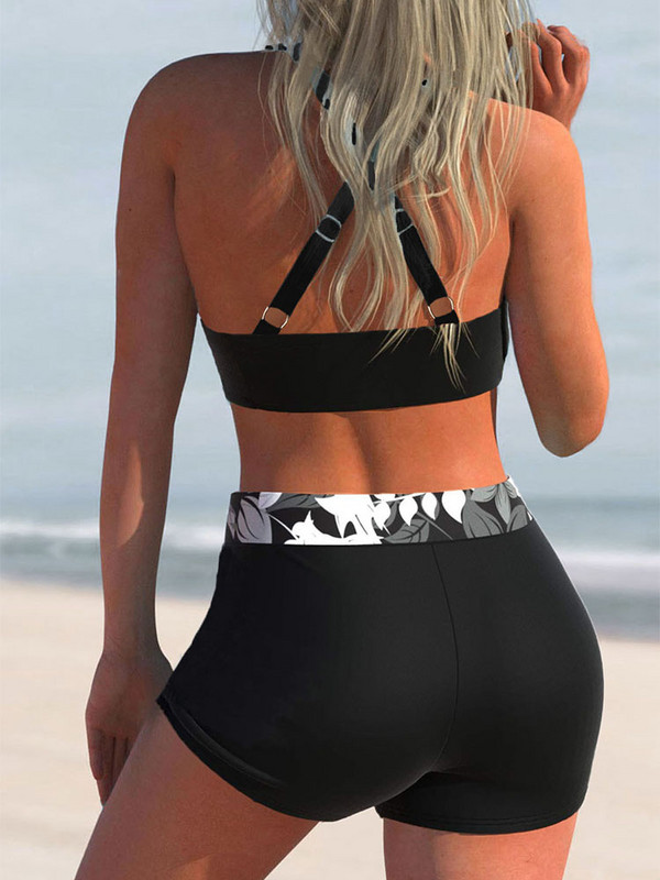 Costum de baie de vară 2023 Set două piese Costume de baie pentru femei Costum de baie sexy de epocă Bikini cu imprimare