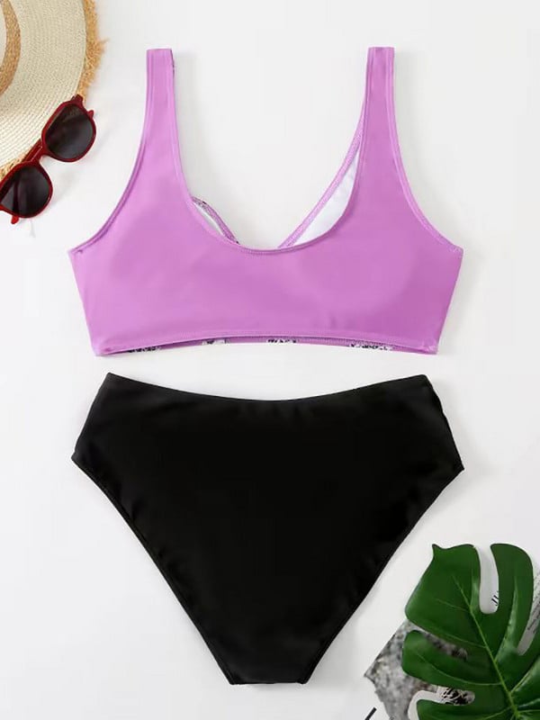 2023 Nové dámske plavky s pásom do stredu pása, sexy dvojdielne plavky s hasp, dámske letné plážové plavky