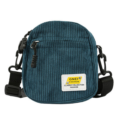 Γυναικεία μικρή πάνινη τσάντα ώμου Μικρή κοτλέ υφασμάτινη τσάντα Messenger Ροζ τσάντα χιαστί Χαριτωμένο τσαντάκι με φερμουάρ για κορίτσια