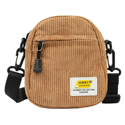 Γυναικεία μικρή πάνινη τσάντα ώμου Μικρή κοτλέ υφασμάτινη τσάντα Messenger Ροζ τσάντα χιαστί Χαριτωμένο τσαντάκι με φερμουάρ για κορίτσια