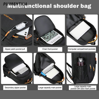 Водоустойчиви раници с голям капацитет Мъжки раници от плат Оксфорд Леки пътни чанти Ученически чанти Бизнес чанти за лаптоп