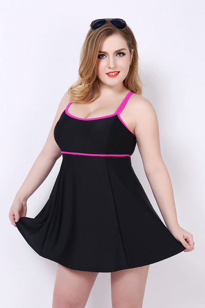 4XL oversized μαγιό με φούστα Trikini 2023 Γυναικεία μαγιό στρινγκ Φόρεμα μαγιό μεγάλου μεγέθους Ψηλόμεσο μαγιό