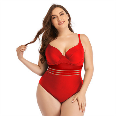 Para Praia Solid High Cut One Piece μαγιό 2023 Σέξι μαγιό μεγάλου μεγέθους Διχτυωτό Γυναικεία εξώπλατη Μονοκίνι μεγάλου μεγέθους