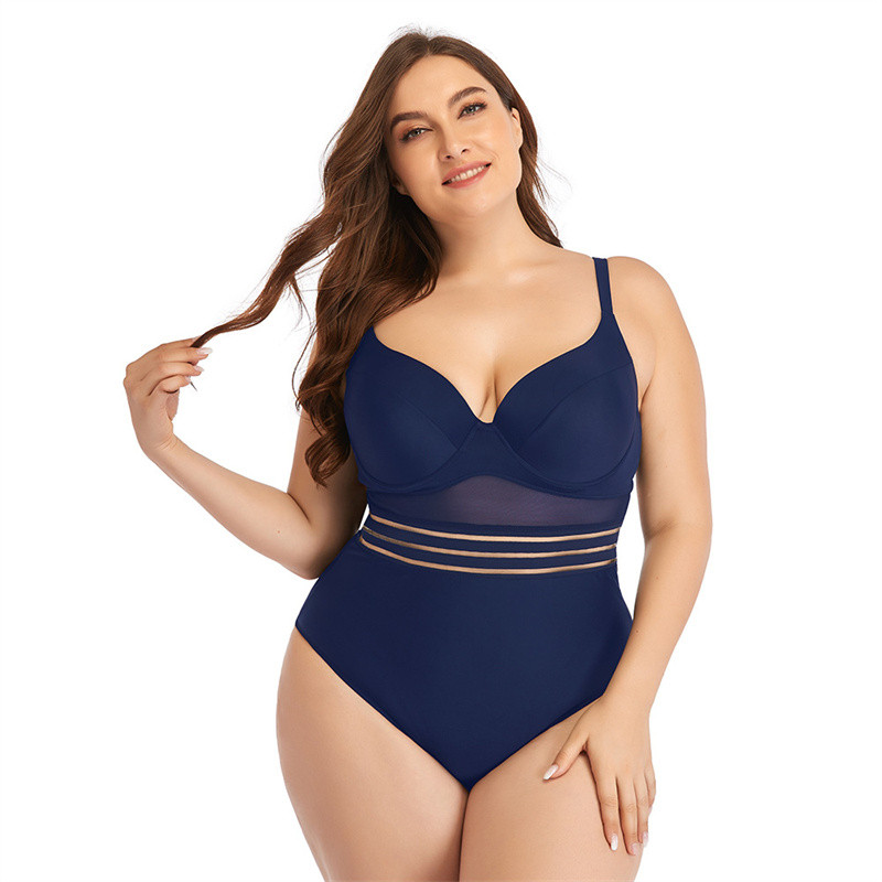 Para Praia Solid High Cut One Piece μαγιό 2023 Σέξι μαγιό μεγάλου μεγέθους Διχτυωτό Γυναικεία εξώπλατη Μονοκίνι μεγάλου μεγέθους