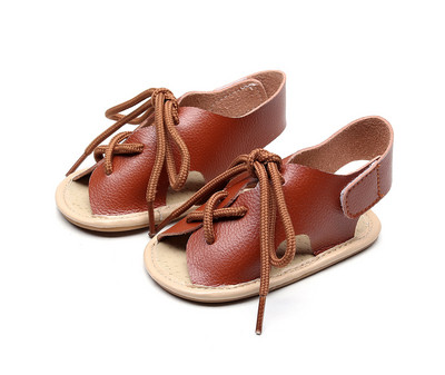 Καλοκαιρινό καινούργιο σανδάλια για αγοράκι Μόδα μωρό κοριτσάκι Μοκασίνια βρέφος νήπιο First Walkers Baby δερμάτινα τσόκαρα Μαλακή σόλα Παπούτσια κούνιας