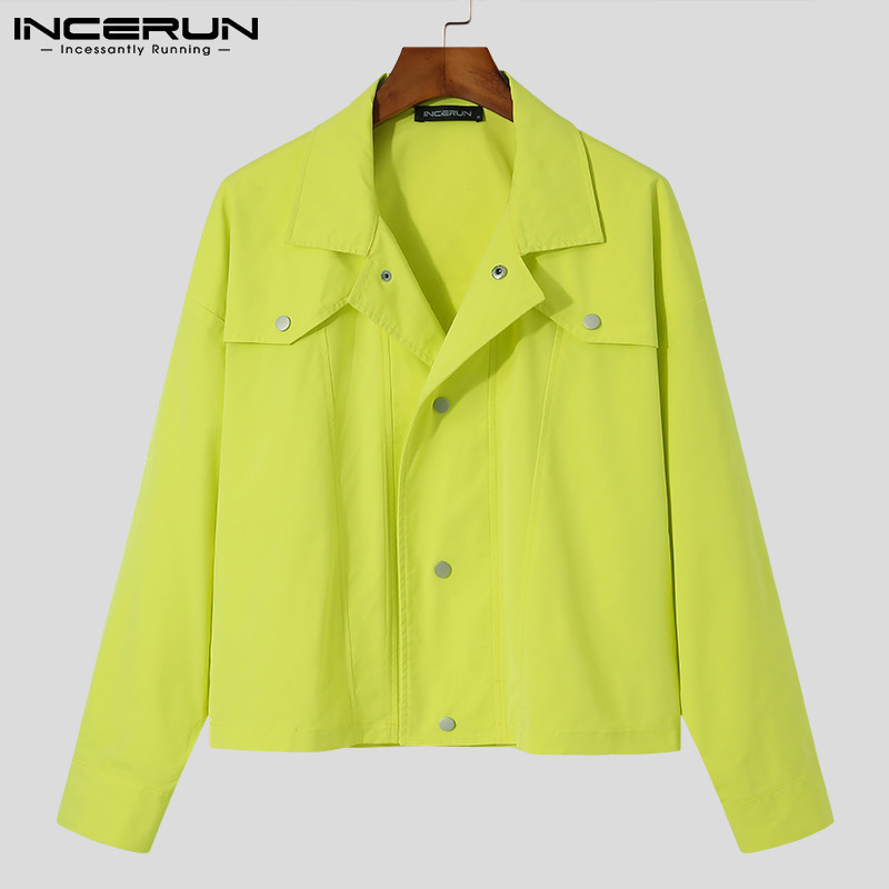 Μόδα Casual Ανδρικά Μοντέρνα Μπουφάν με όλα τα ματς INCERUN Μπλουζάκια 2023 Ανδρικά streetwear All-match Μακρυμάνικα μπουφάν S-5XL