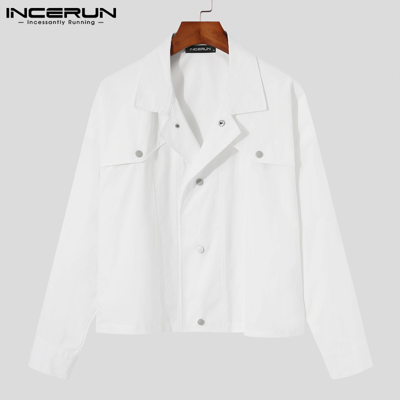 Μόδα Casual Ανδρικά Μοντέρνα Μπουφάν με όλα τα ματς INCERUN Μπλουζάκια 2023 Ανδρικά streetwear All-match Μακρυμάνικα μπουφάν S-5XL
