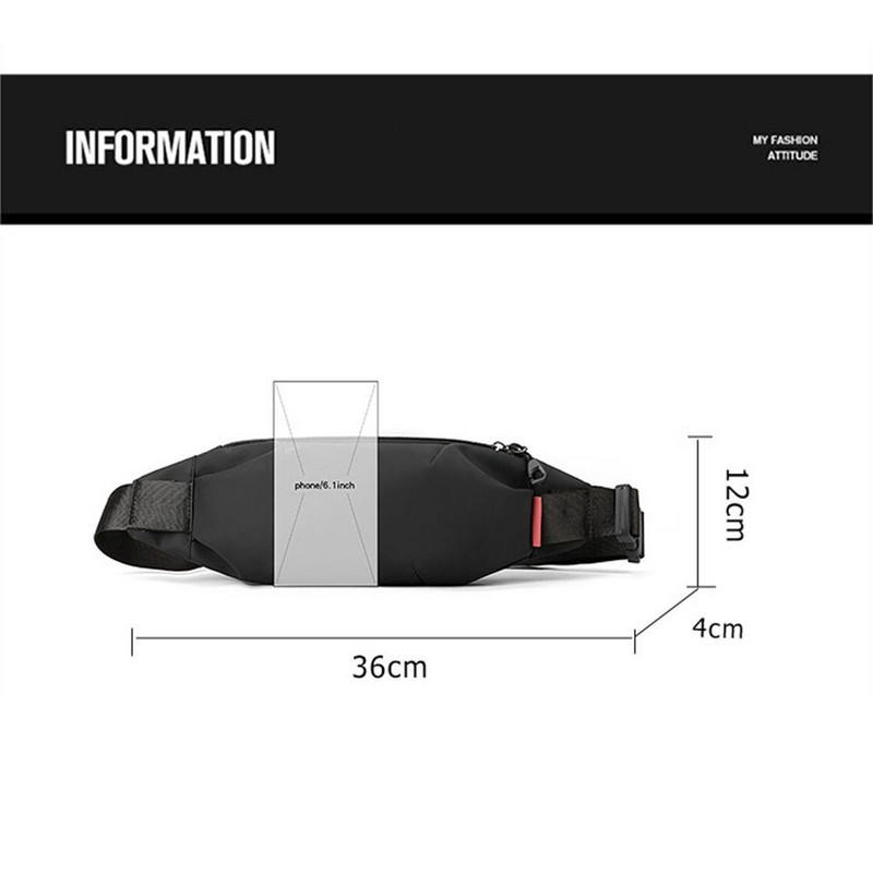 Ανδρική νάιλον τσάντα μέσης Πακέτο στήθους Θήκη κινητού τηλεφώνου για υπαίθρια αθλητική τσάντα χιαστί τσάντα Casual Running ποδηλασίας τσάντα ζώνης