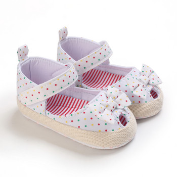 Бебешки обувки за новородено, малко дете, бебешки обувки за бебешко креватче, принцеса, цветен лък, бебешка памучна подметка, първа проходилка 0-18 месеца, обувки за малко дете