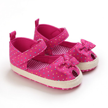 Παπούτσια για μωρά για νεογέννητα νήπια Παπούτσια βρεφικής κούνιας για κορίτσια Princess Flower Bow Baby Cotton Sole First Walker 0-18 μηνών παιδικά παπούτσια