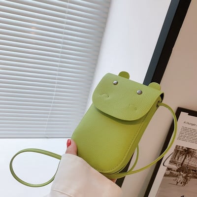 [Clearance Sale] Μαλακή τσάντα κινητού τηλεφώνου Γυναικεία μονόχρωμη τσάντα ώμου Γλυκές χαριτωμένες καθημερινές κάθετες μικρές τετράγωνες τσάντες για γυναίκες