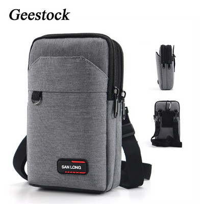 Geestock vízálló deréktáska férfiaknak Fanny Pack duplarétegű telefontáska kültéri övtáska Crossbody Сумка Для Телефона Муж