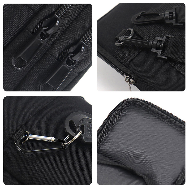 Geestock Vodootporna torba oko struka za muškarce Fanny Pack Dvoslojna torbica za telefon Vanjska torba za remen Sumka za telefon Muškarci