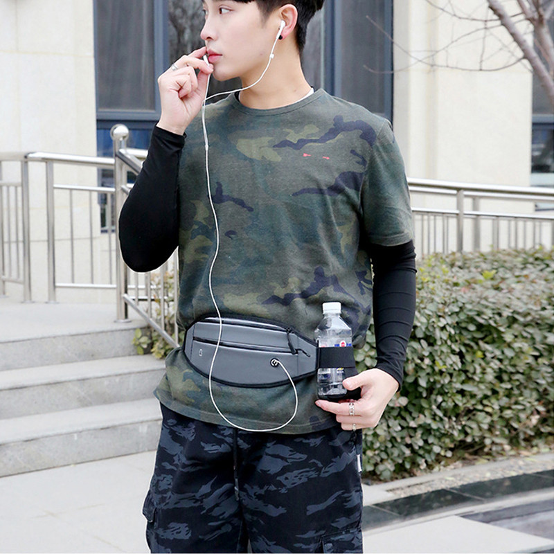 Geestock Ανδρική τσάντα μέσης Πακέτο πορτοφόλι Πορτοφόλι Casual τσάντα ζώνης Γυναικεία πάνινη τσάντα τηλεφώνου Fanny Banana